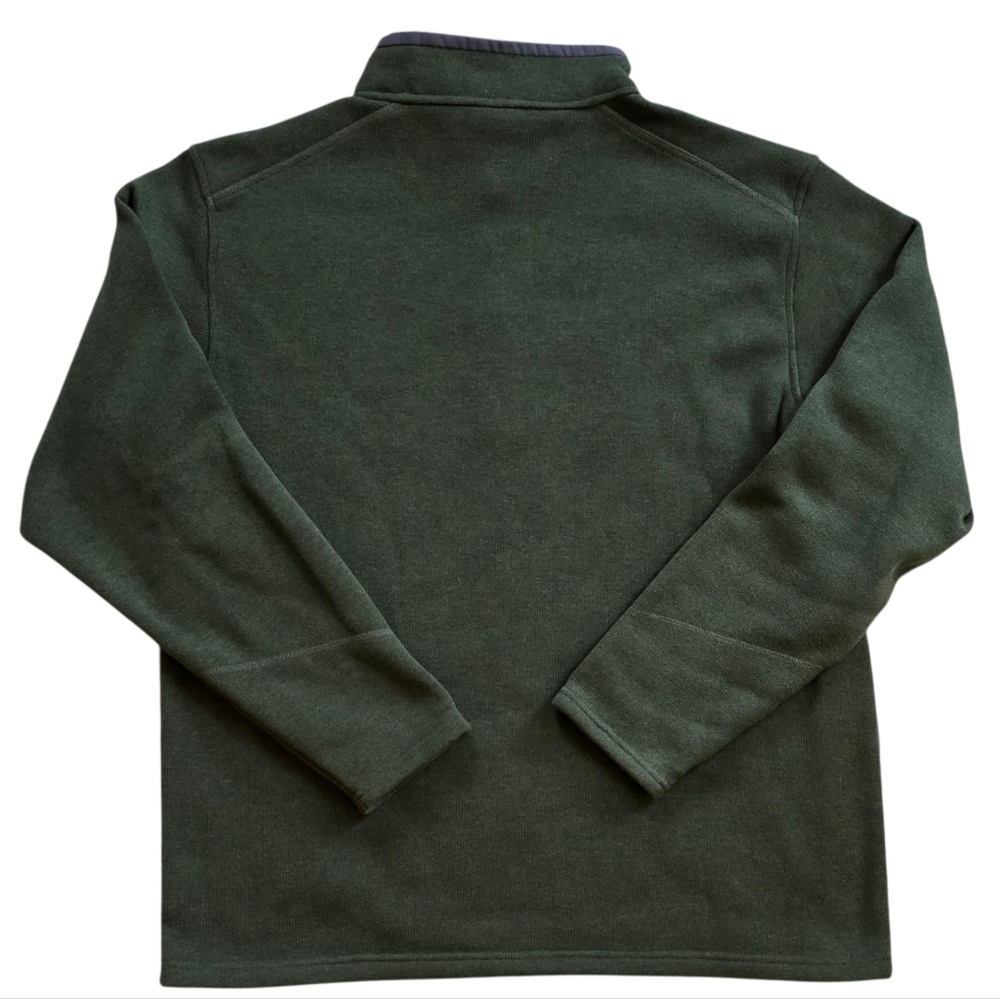 Columbia XL Dark Green Quarter Zip Heavy Fleece Pullover Sweater Extra Large - Picture 4 of 7